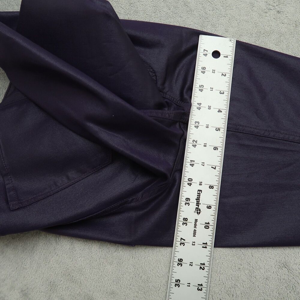 WHBM Jeans Women's Size 10L Purple High-Rise Skinny Coated Micro Jean 31" Inseam - Picture 6 of 16